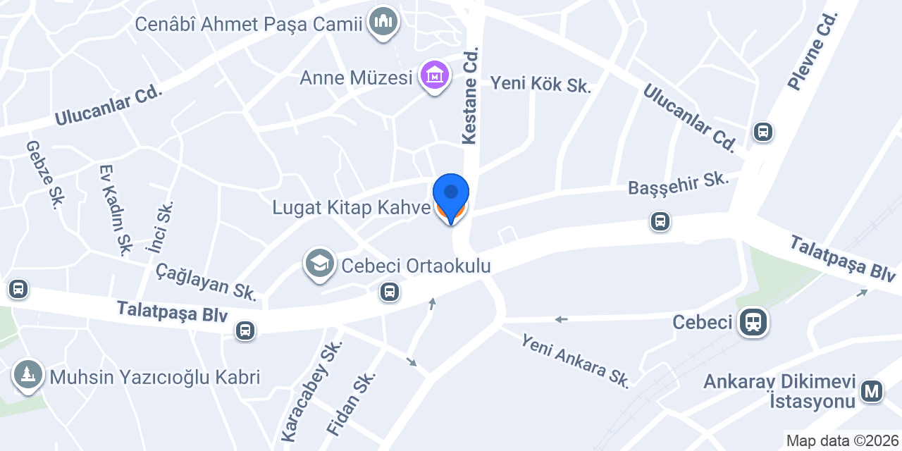 Lugat Kitap Kahve konumu