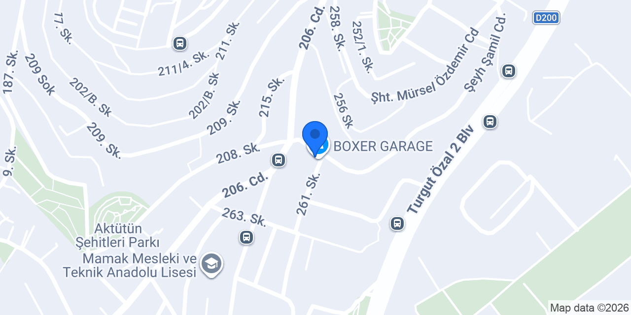 BOXER GARAGE konumu