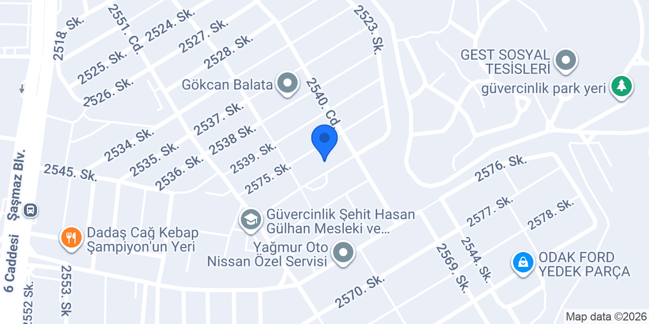 Özbek Garaj konumu