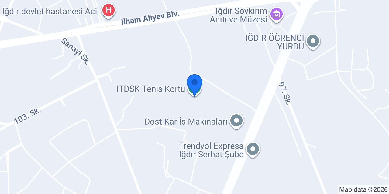 ITDSK Tenis Kortu konumu