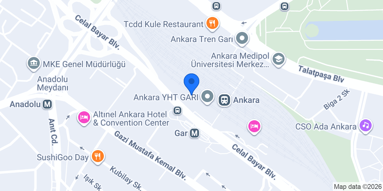 Avis - Ankara Tren Garı konumu