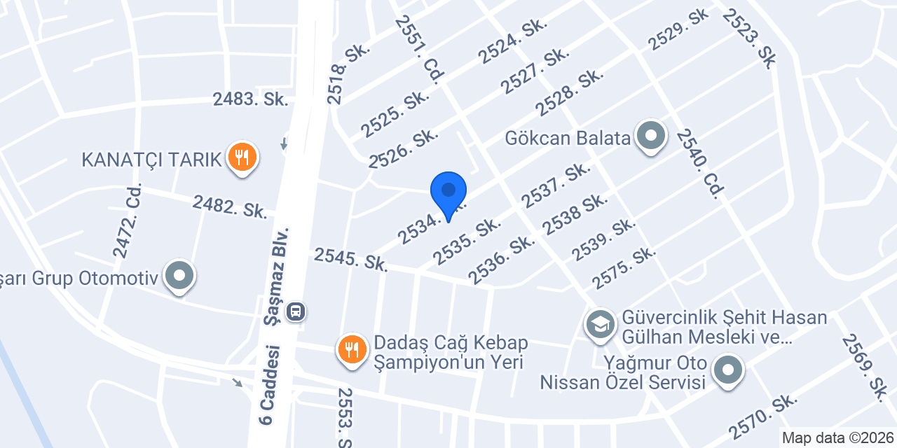 Opel Yedek Parça konumu