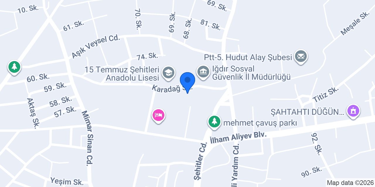İnönü İlköğretim Okulu konumu
