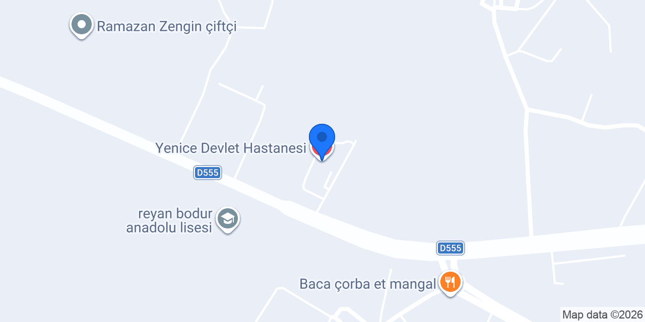Yenice Devlet Hastanesi konumu
