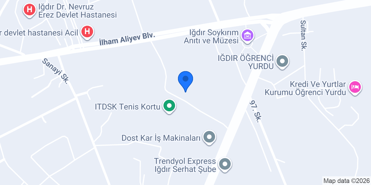 Iğdır İl Ambulans Servisi Başhekimliği konumu