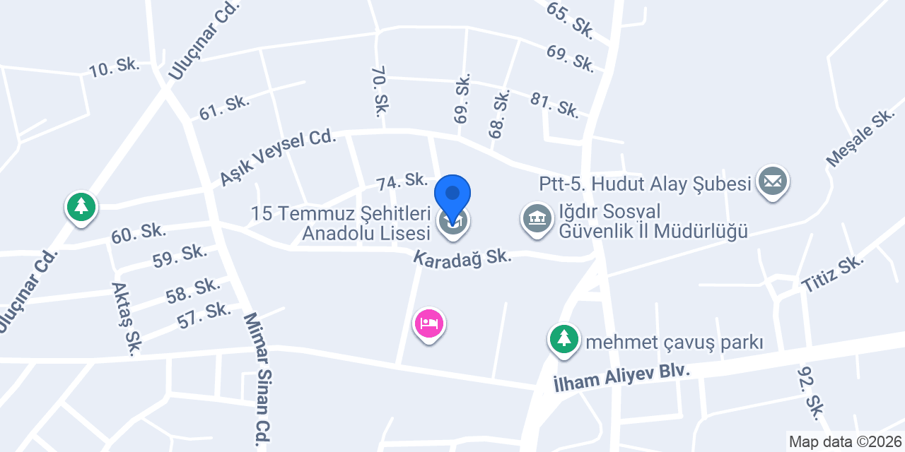 15 Temmuz Şehitleri Anadolu Lisesi konumu