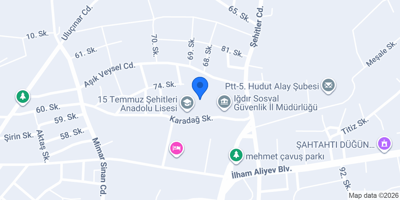 Iğdır Mev Anadolu Lisesi konumu