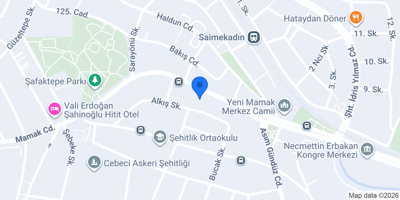 Meşhur Pideci konumu