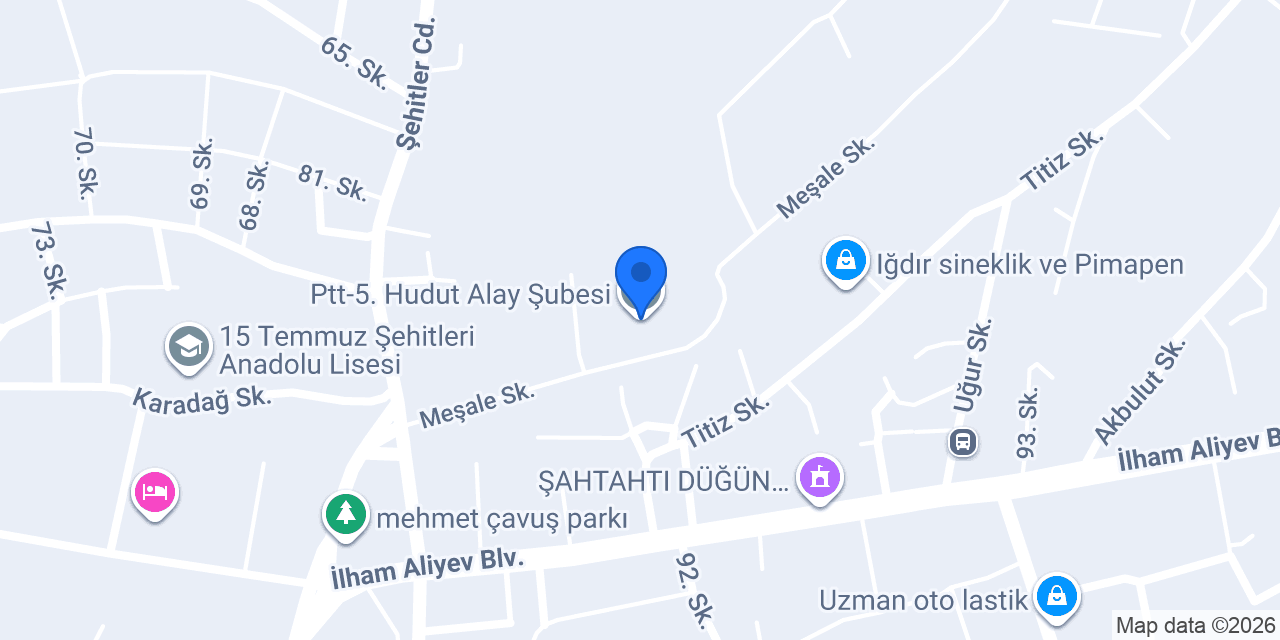 Ptt-5. Hudut Alay Şubesi konumu