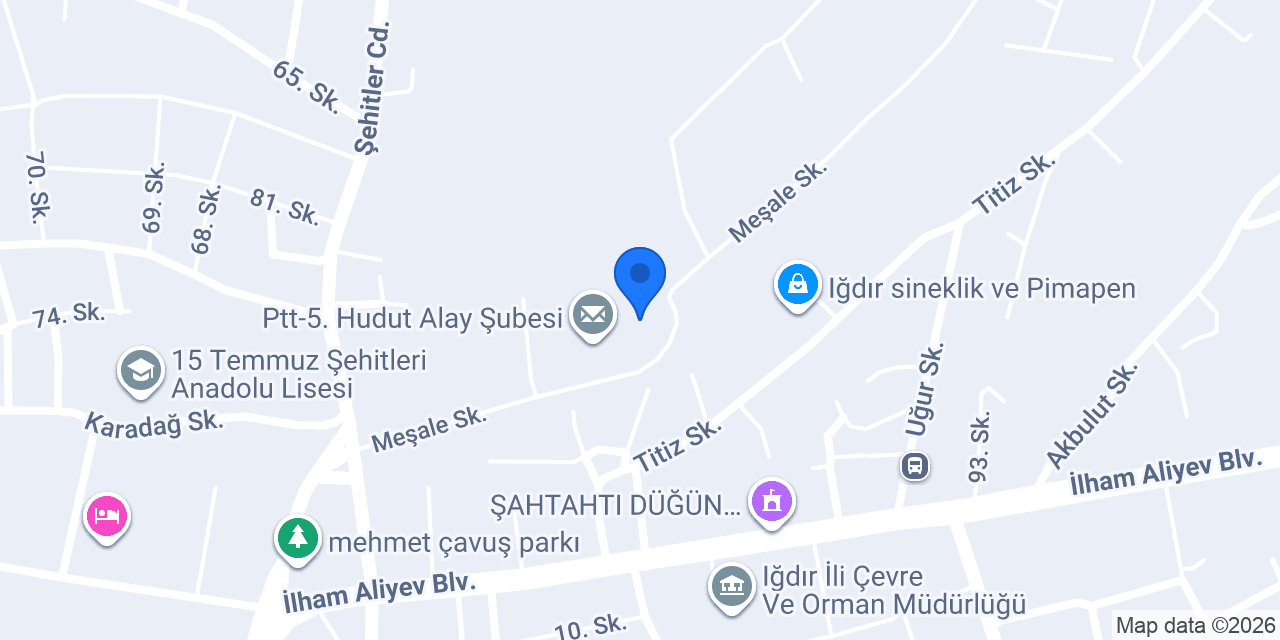Iğdır Askerlik Şubesi konumu