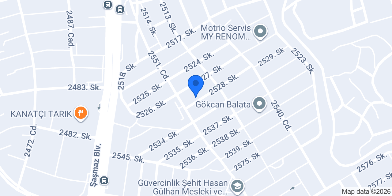 Çolak Oto konumu