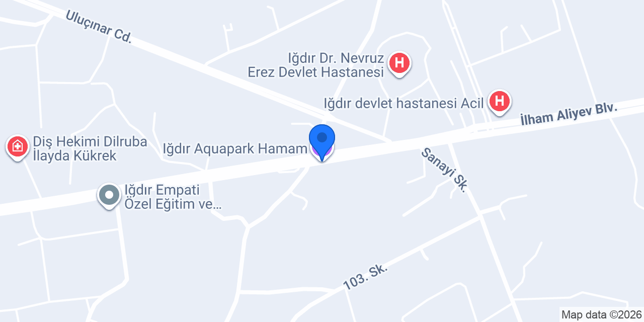 Iğdır Aquapark Hamam konumu