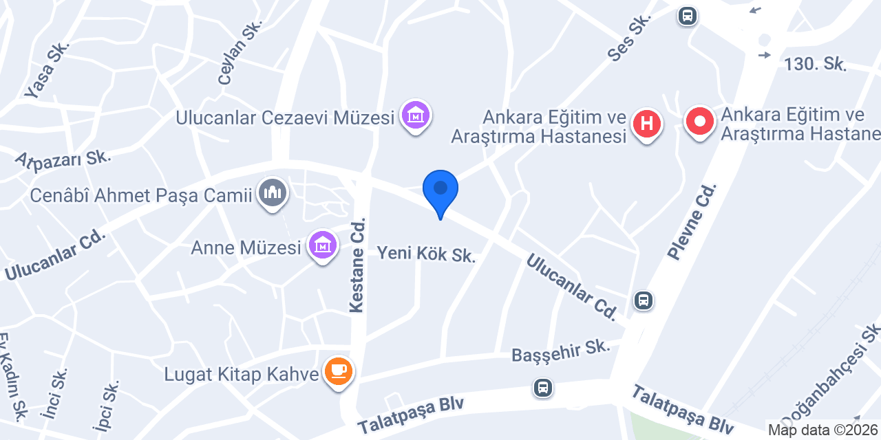 Ankara Akpınar Hotel konumu