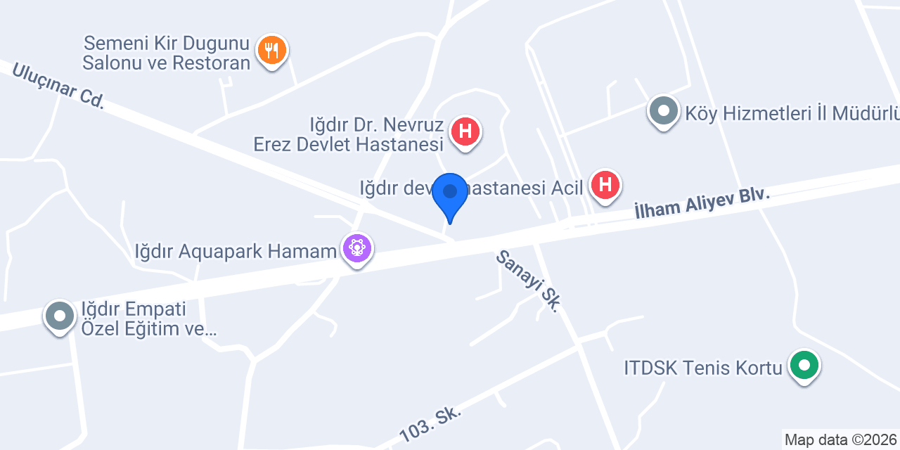 Iğdır Ağız ve Diş Sağlığı Merkezi konumu