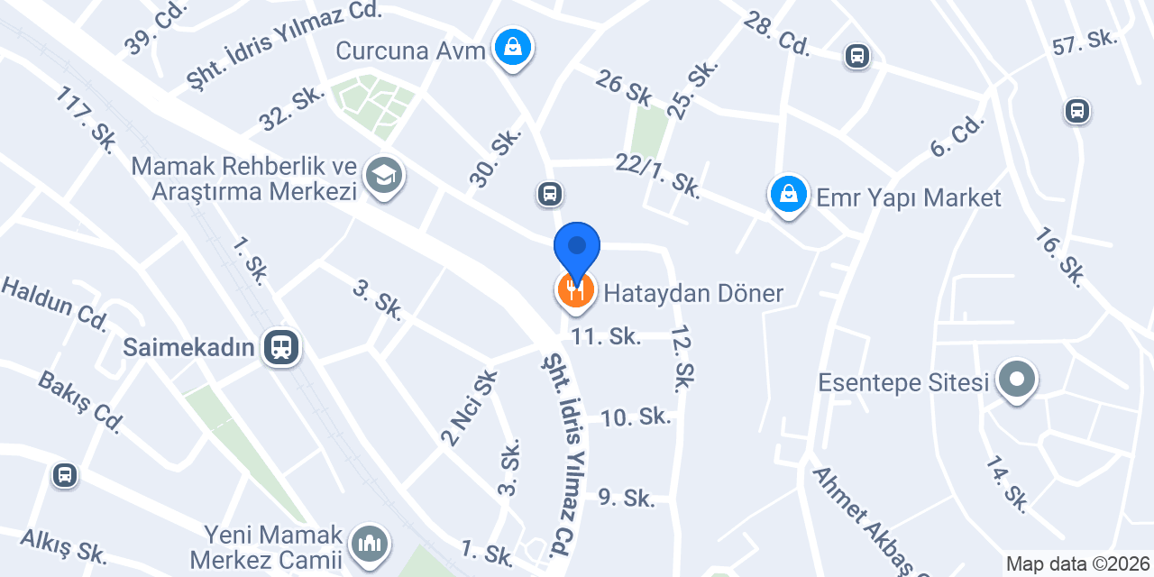 Metinoğlu Unlu Mamülleri konumu