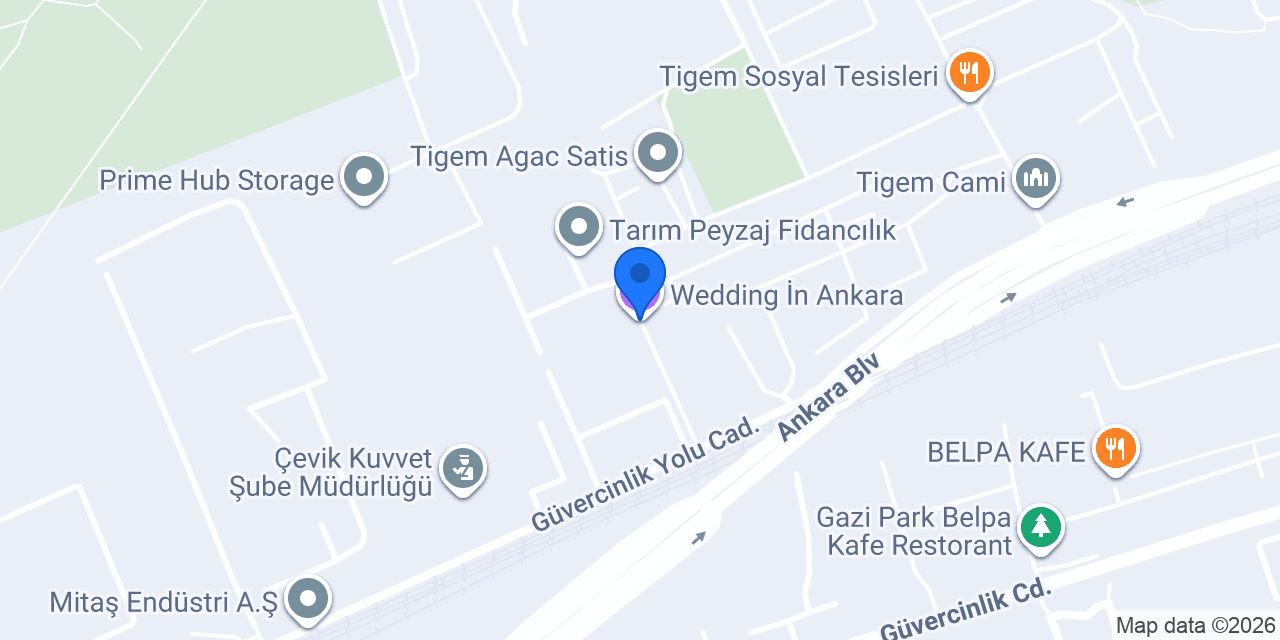 Wedding İn Ankara konumu