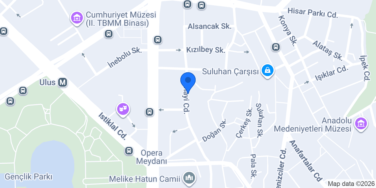 TEB Ulus Şubesi konumu