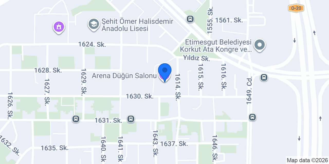 Arena Düğün Salonu konumu