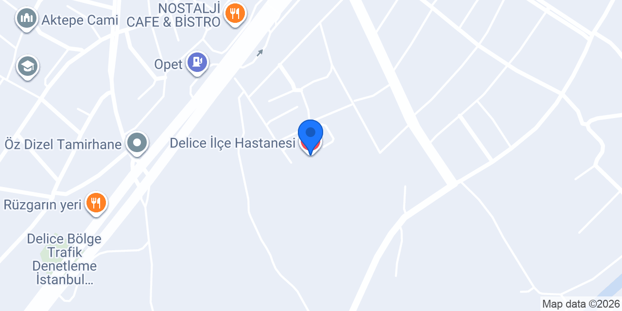 Delice İlçe Hastanesi konumu