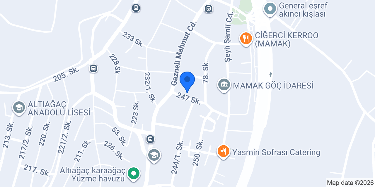 USTA PERDE konumu