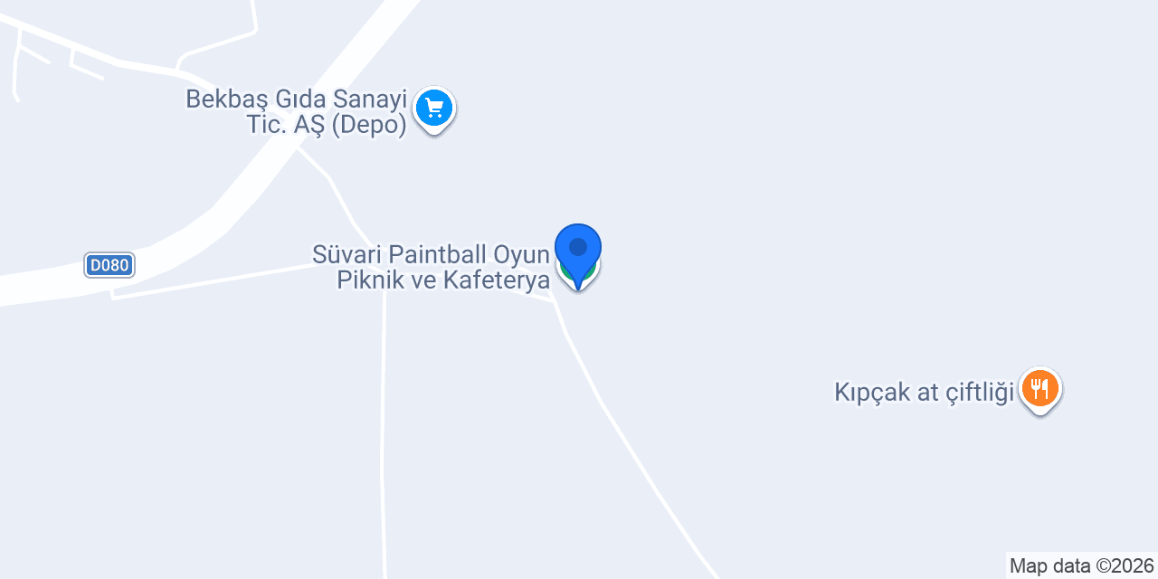 Süvari Paintball Oyun Piknik ve Kafeterya konumu