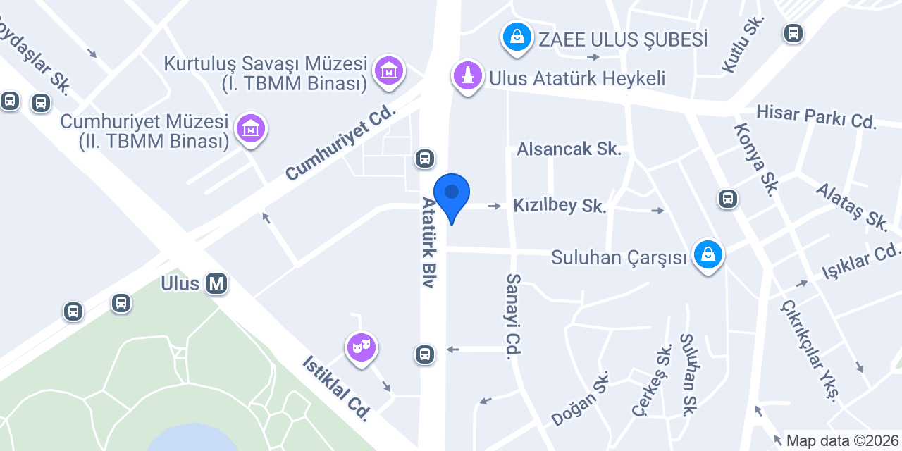 Akbank Ankara Şubesi konumu