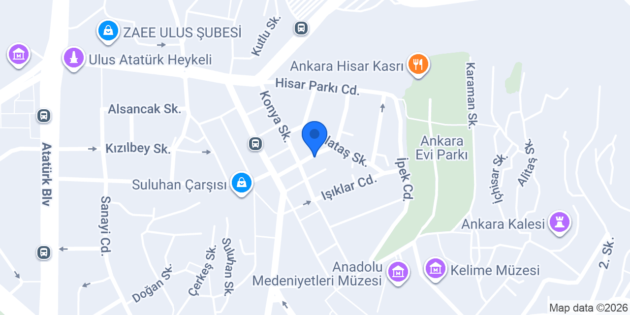 Çankaya Otel konumu