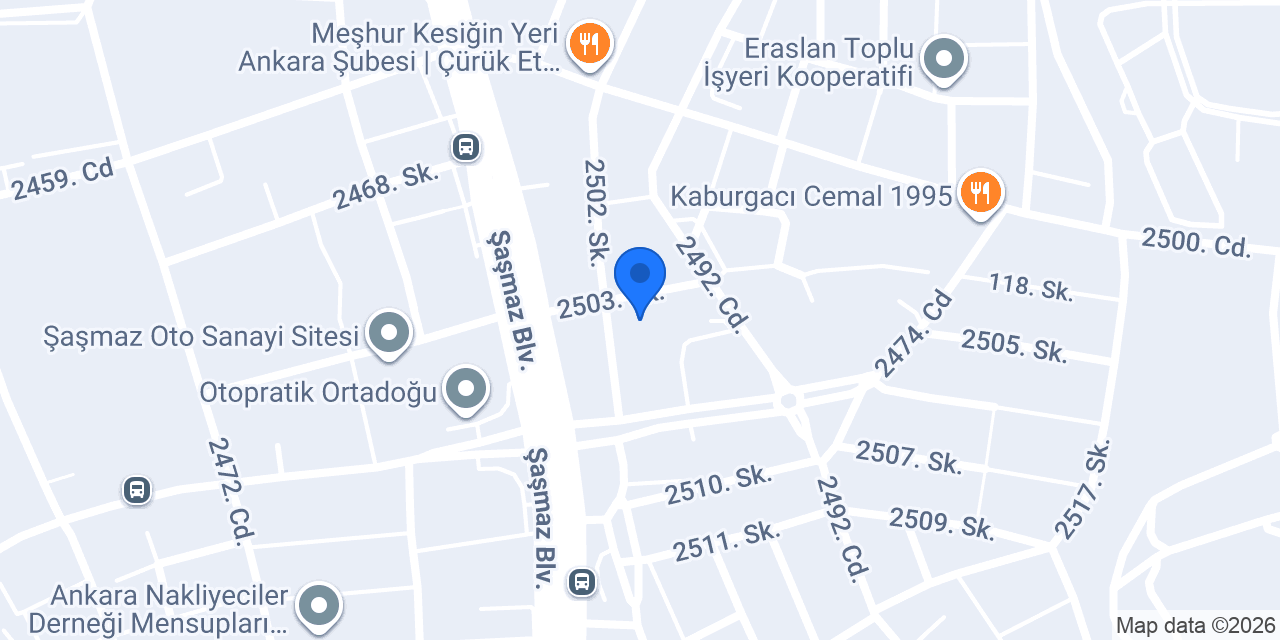 Yedekçi Otomotiv Isuzu Mitsubishi konumu