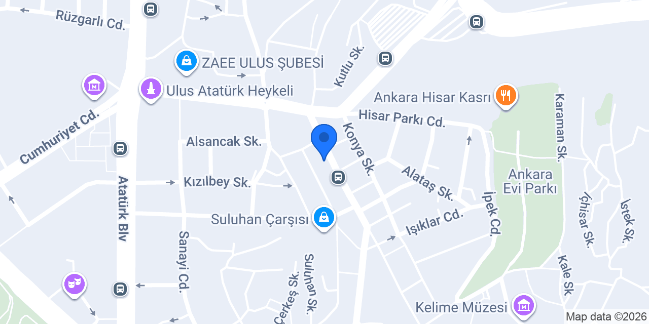 Ziraat Bankası Ulus Şubesi konumu
