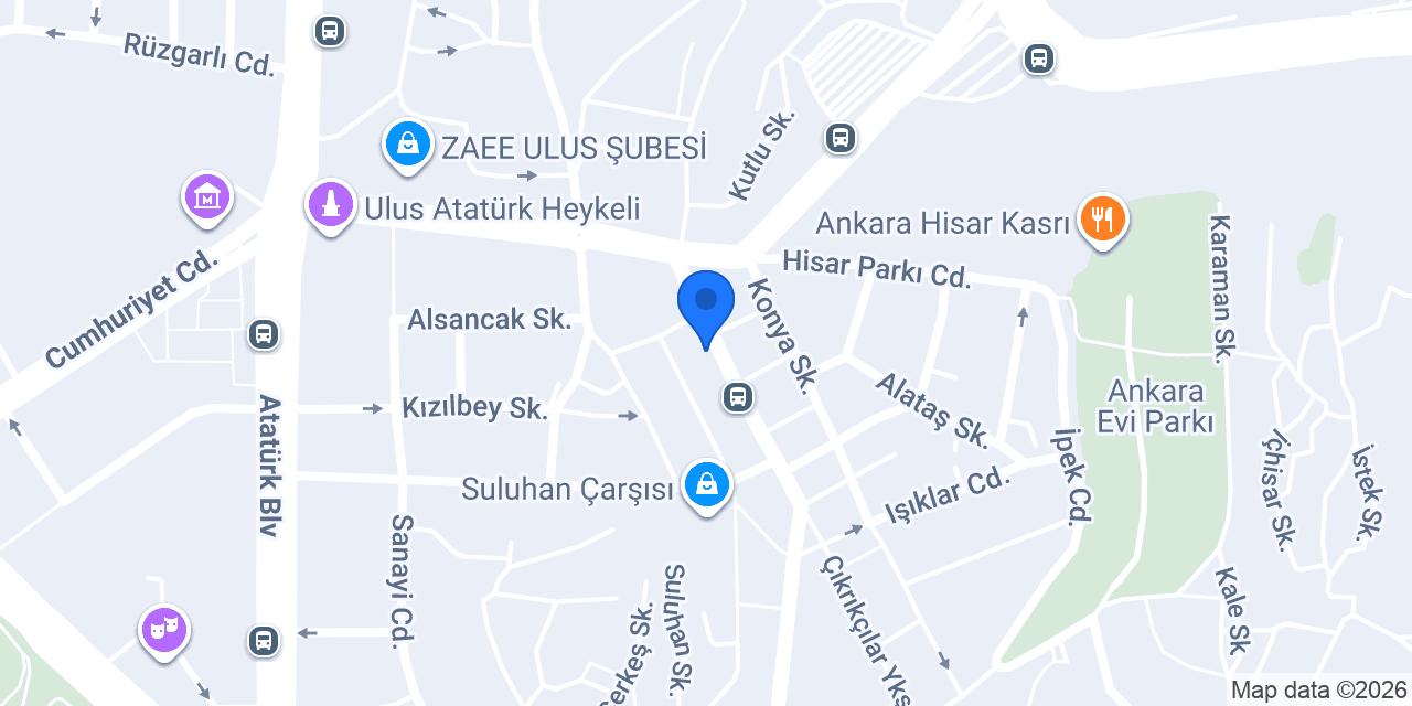 Seza Kuyumculuk Atölyesi - Ulus Şubesi konumu