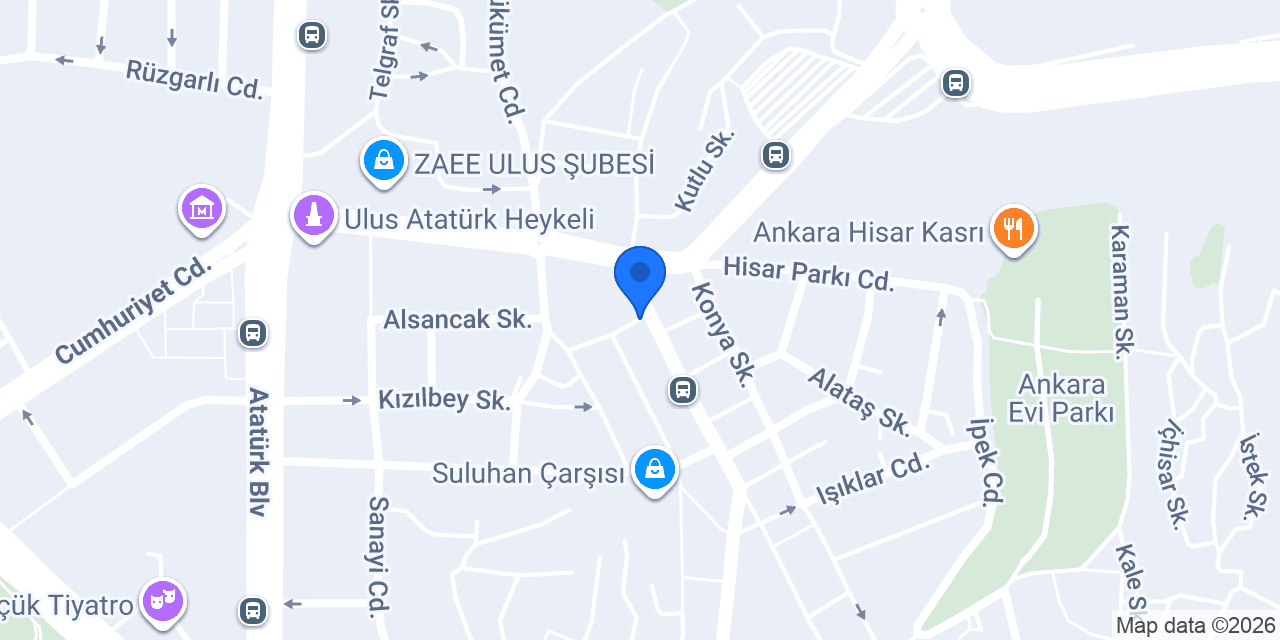 Ulus Tamir Atölyesi konumu