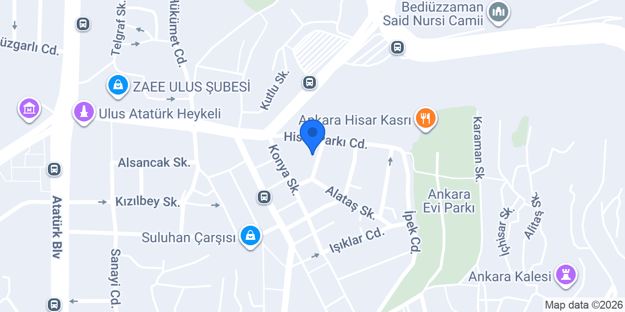 Bayderi Ulus Mağazası konumu