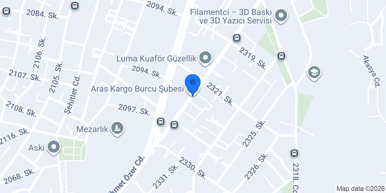 Aras Kargo Burcu Şubesi konumu