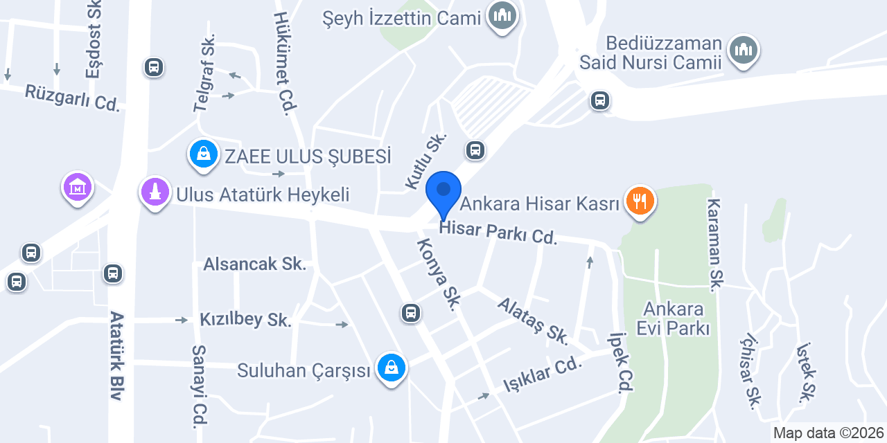 Hisar Taksi konumu