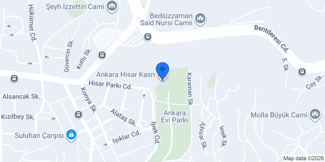 Ankara Hisar Kasrı konumu