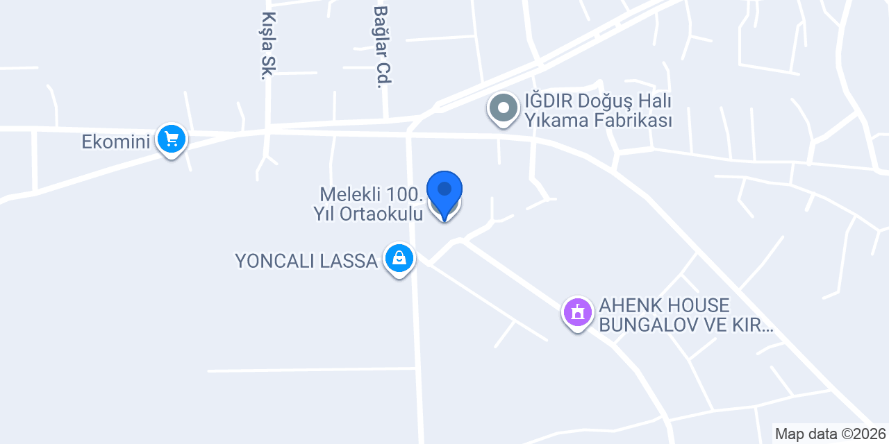 Melekli 100. Yıl Ortaokulu konumu