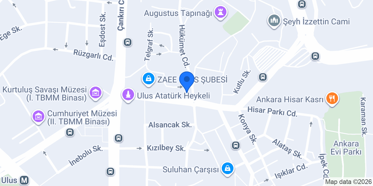 Ankara Gömlekçisi konumu