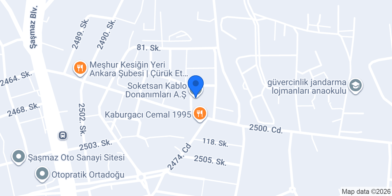 Soketsan Kablo Donanımları A.Ş. konumu