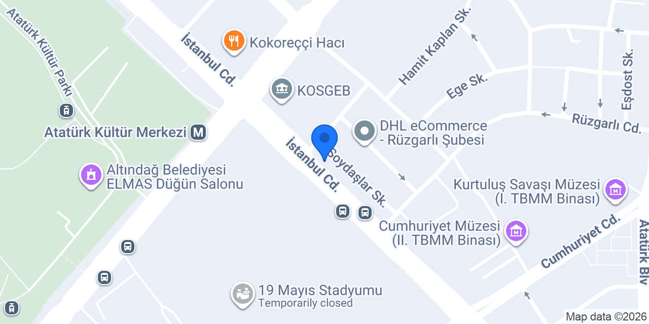 Deha Grup Altyapı ve Mekanik Tesisat konumu