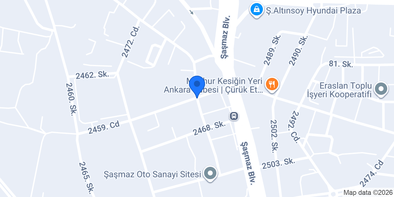 OZG Garage - Ankara Fırınlı Oto Boya & Kaporta konumu