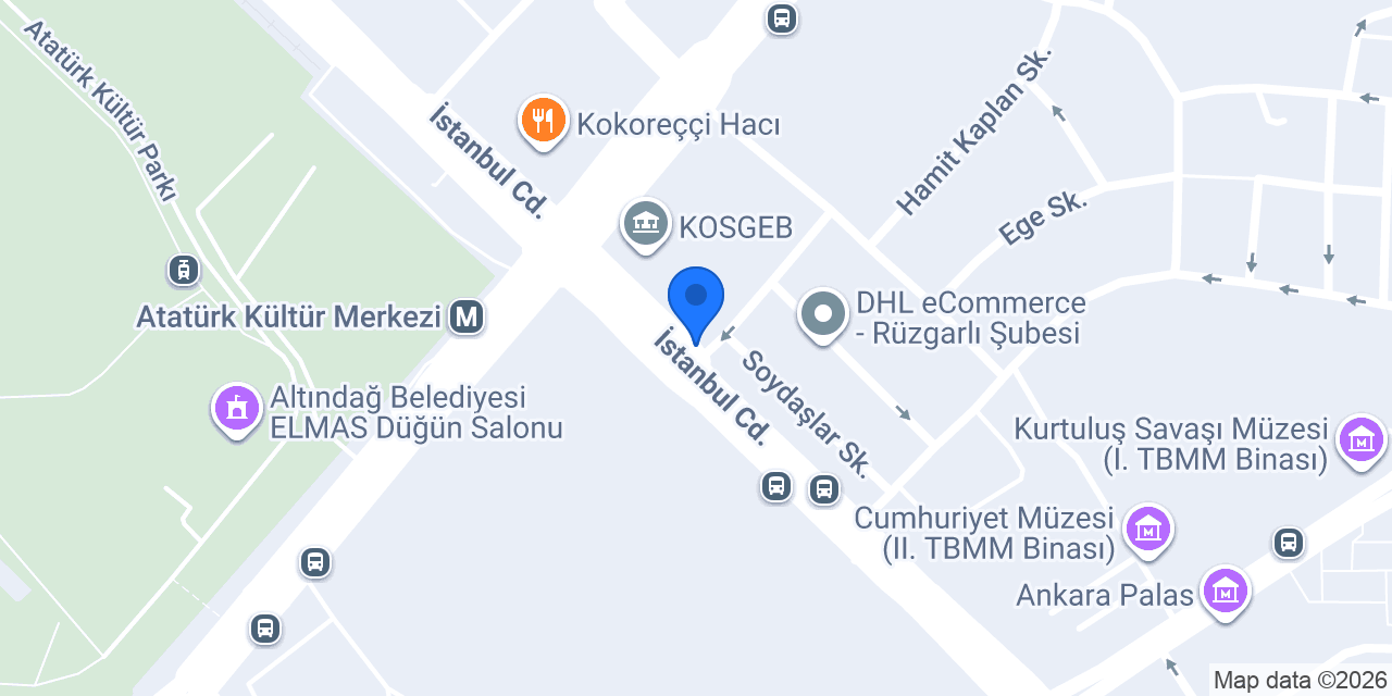 Angora Hotel konumu