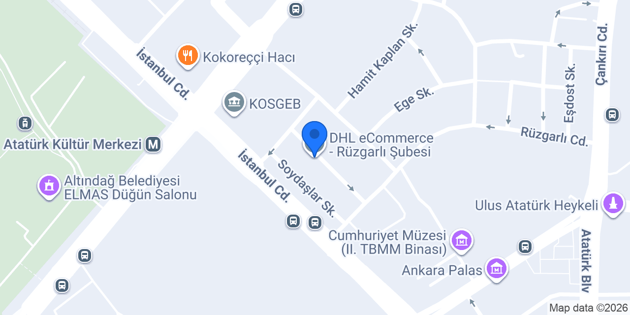 DHL eCommerce - Rüzgarlı Şubesi konumu