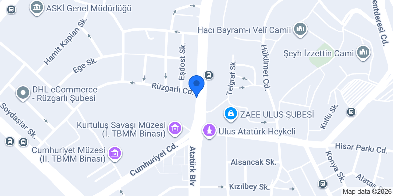 VakıfBank Ankara Şubesi konumu