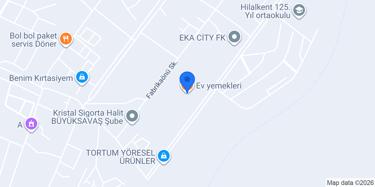 Ev yemekleri konumu