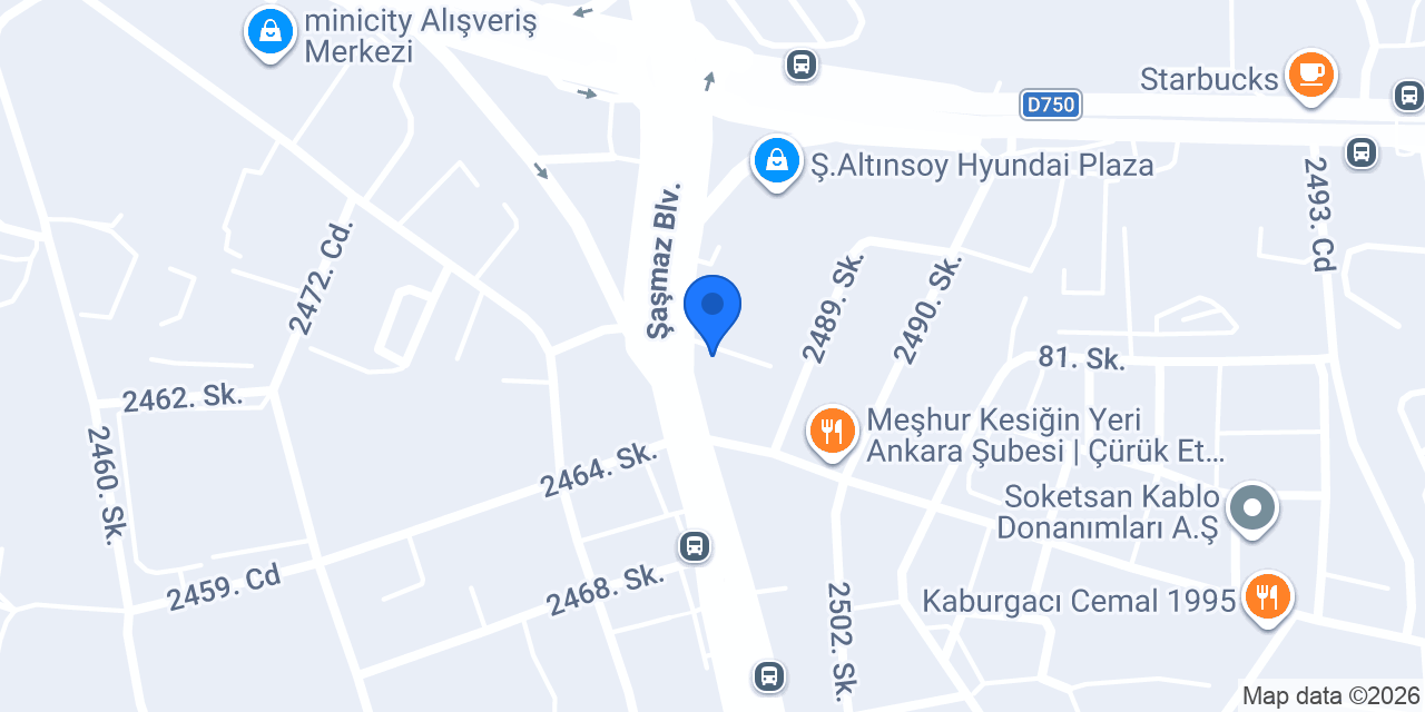 Hyundai Servis - Başayar Otomotiv konumu