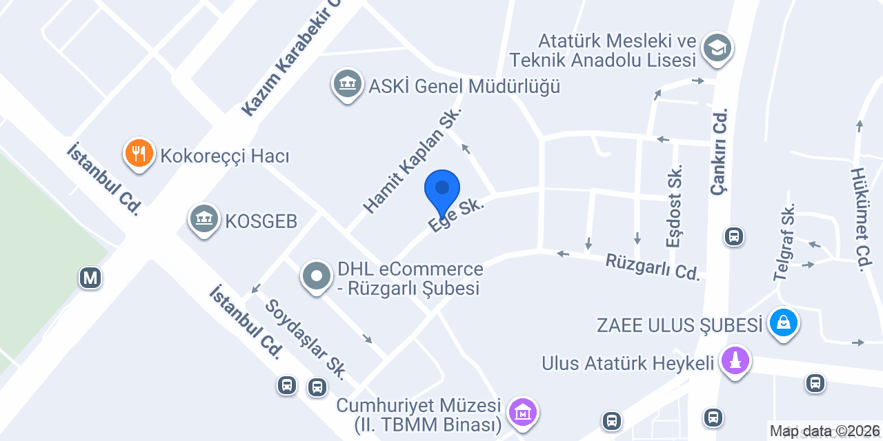 KIZILKAYA Yangın Sistemleri konumu