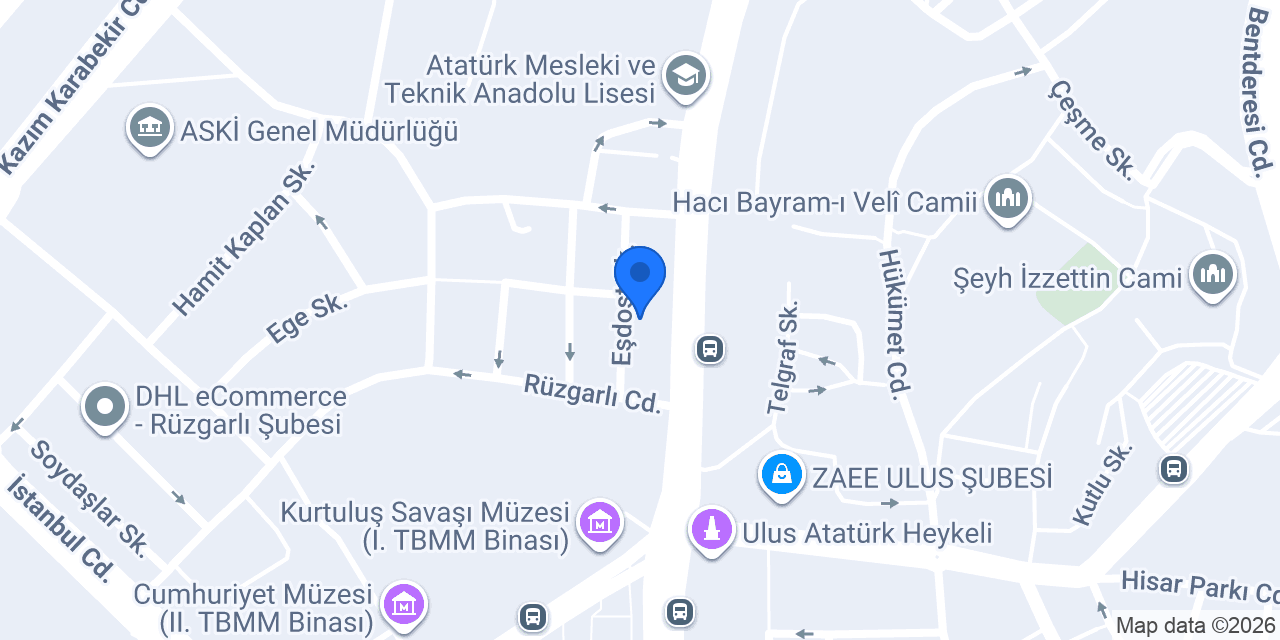 Verda Hotel Ankara konumu