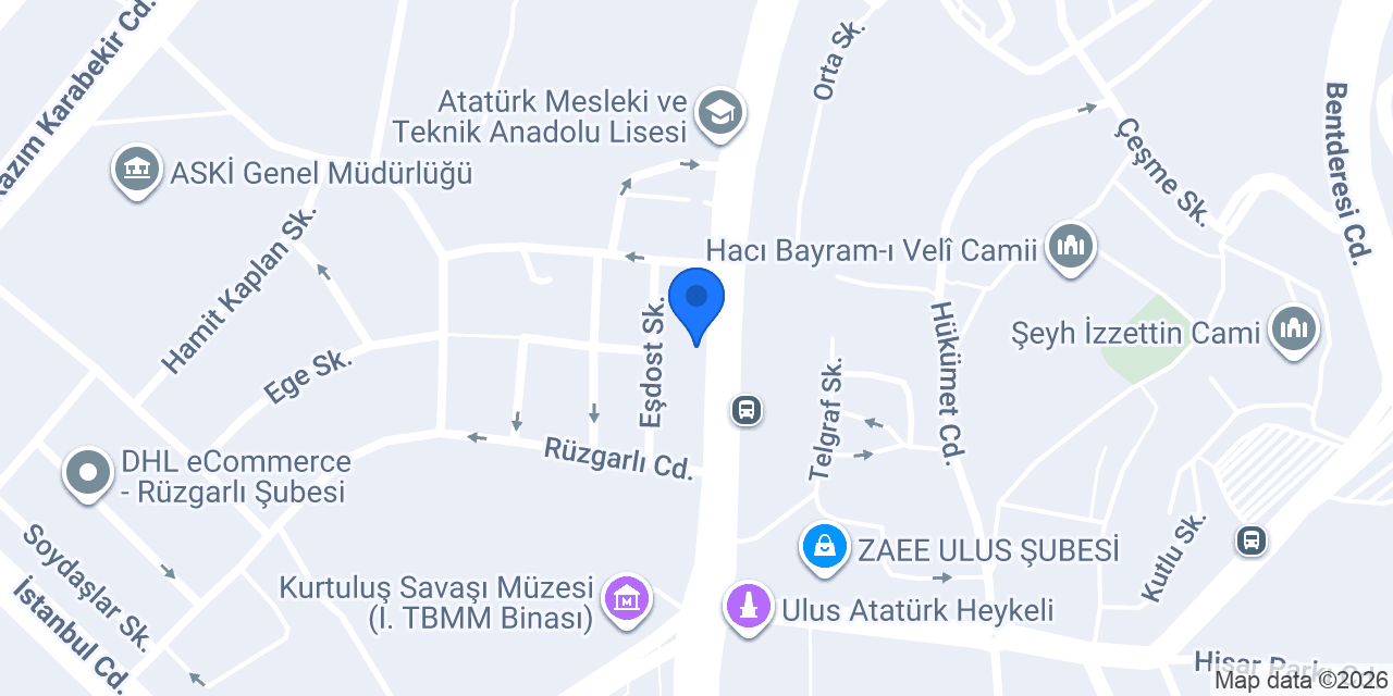 Ankara Capital Otel/info@capitalotel.com konumu