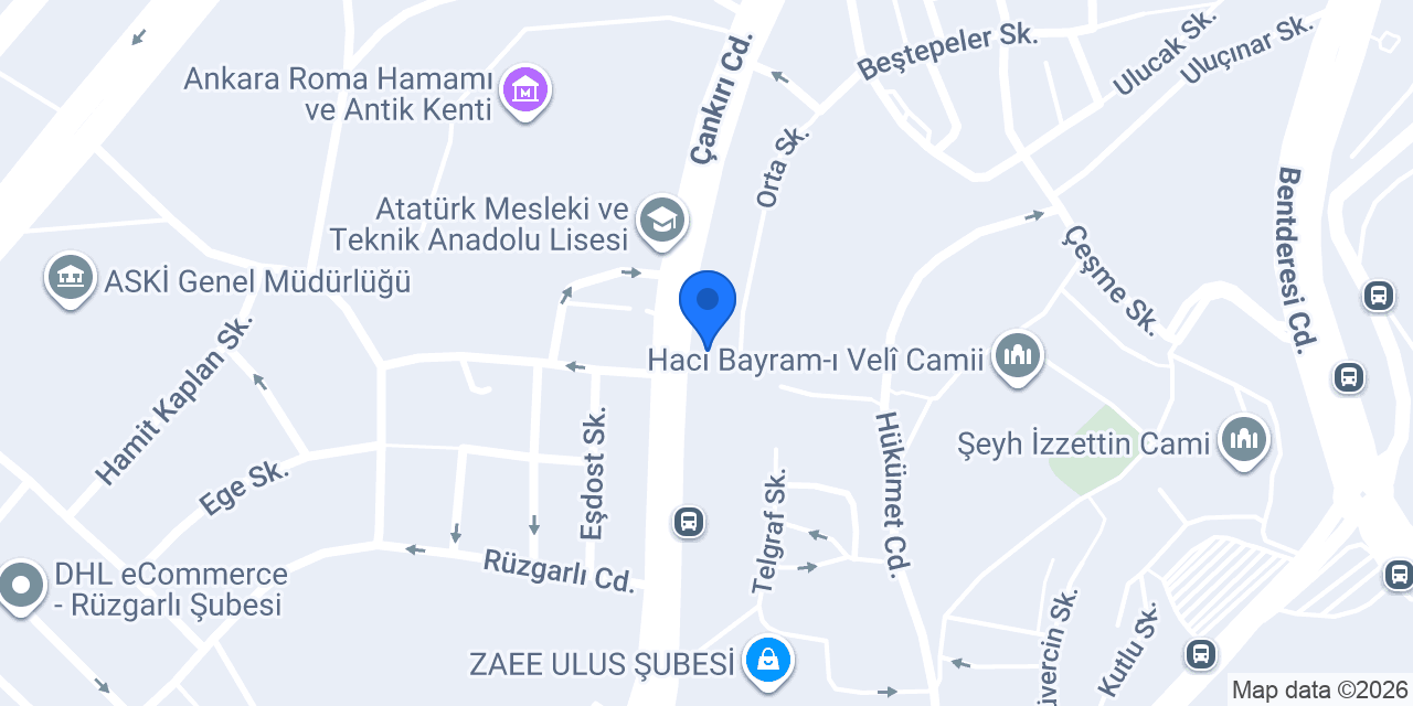 Turan Otel konumu