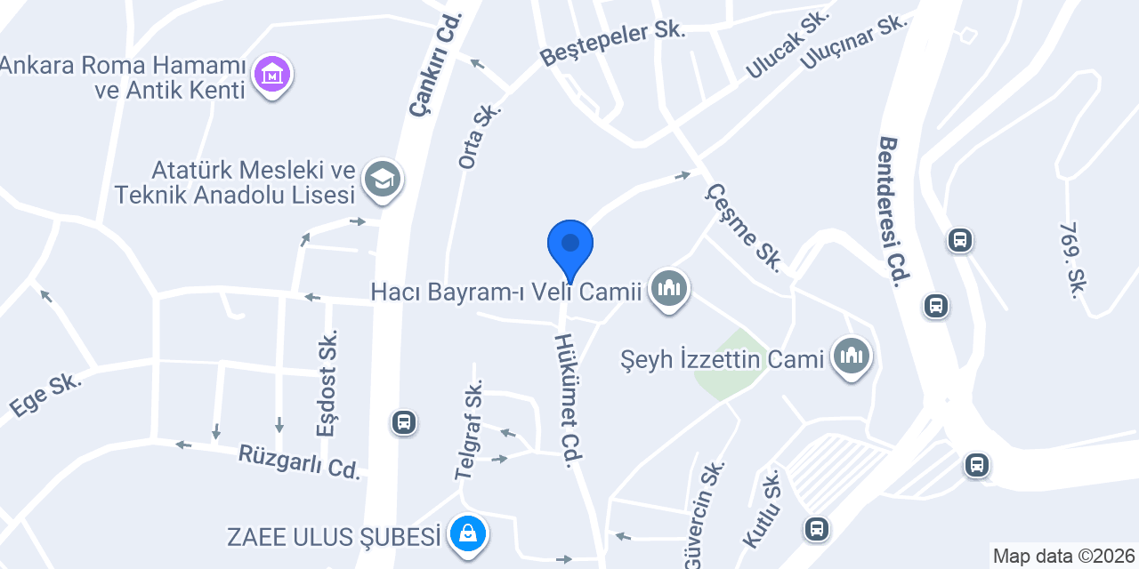 Çınar Otel konumu